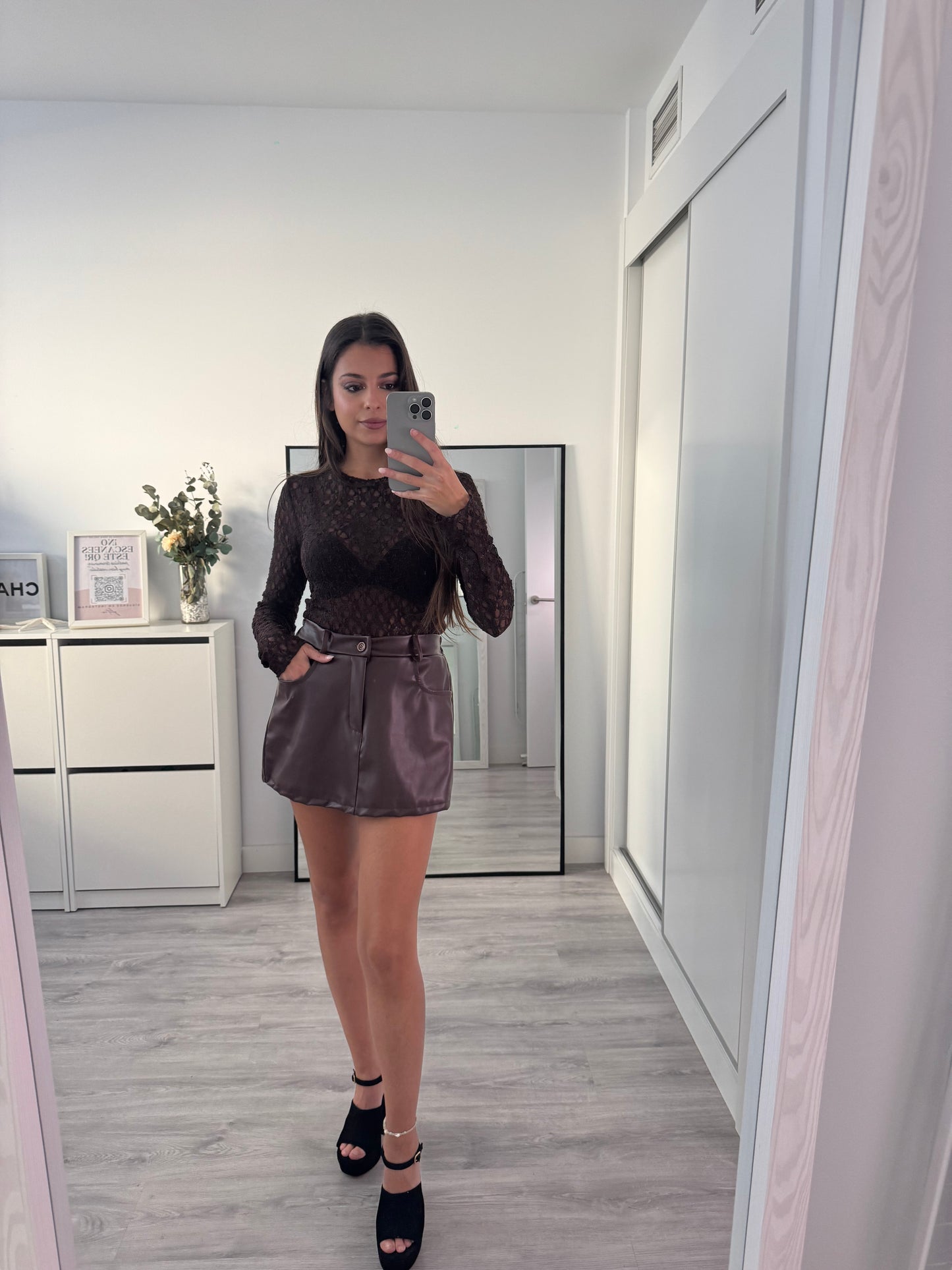 FALDA PANTALÓN POLIPIEL